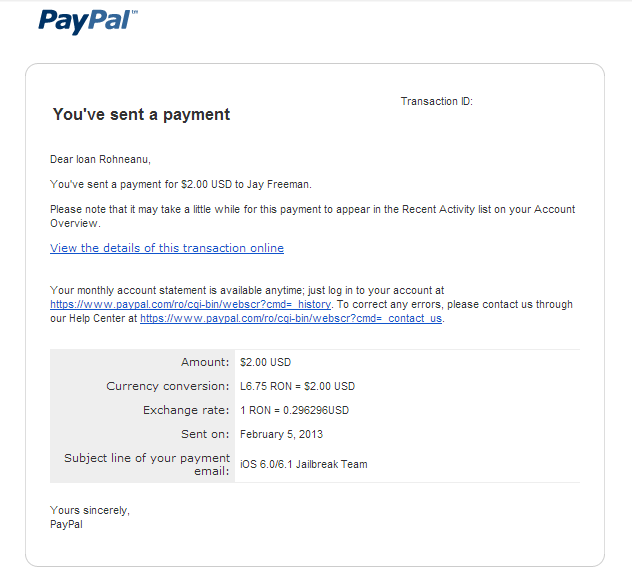 PayPal Payment
