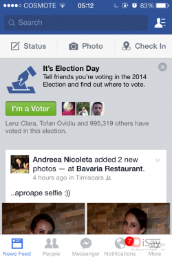 Pana si Facebook vrea sa stie daca votez