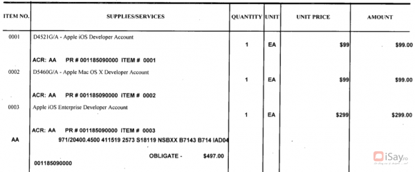 Apple vinde 2 conturi de developeri catre NSA