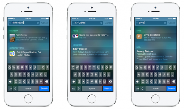 iOS 8 Spotlight