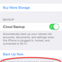 iCloud backup problem