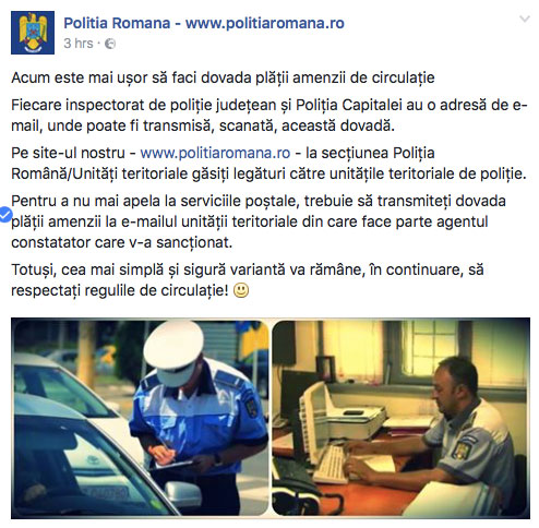 foto: Politia Română/Facebook