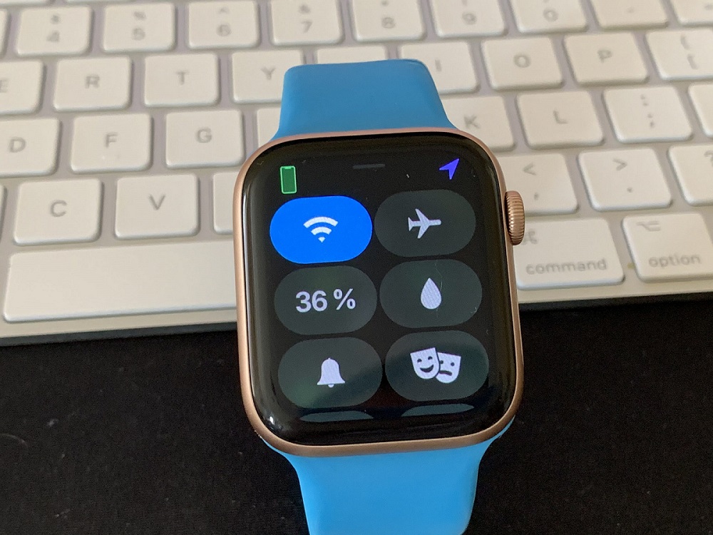 Apple Watch Control Center - Water Lock icon