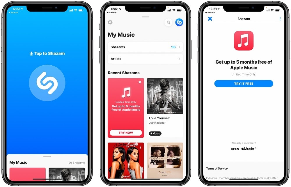 Apple Music with Shazam