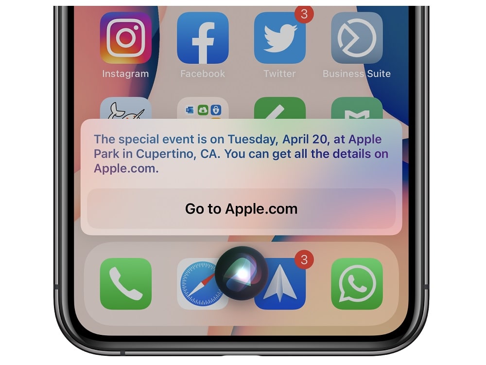 Apple Event Aprilie 2021 by Siri
