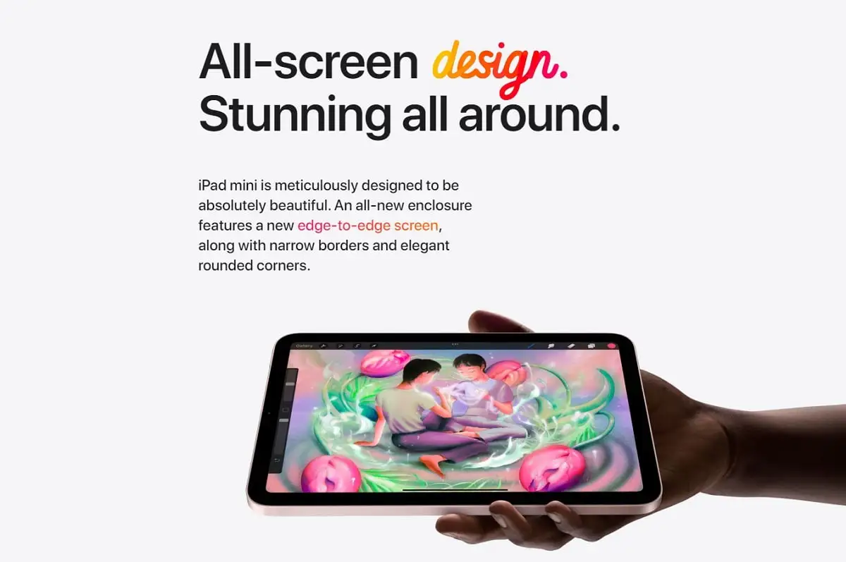 iPad mini All-screen Design