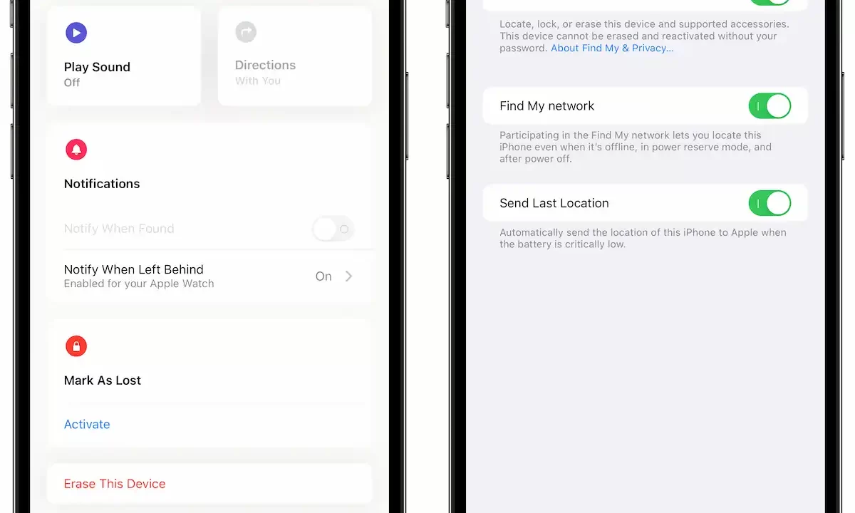Find My trebuie oprit inainte de trimis in Service