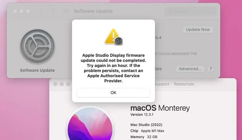 Apple Mac Studio probleme Firmware macOS 12.3.1 (1)