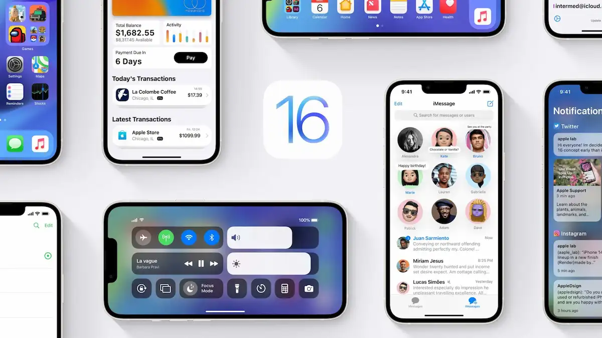 Apple iOS 16 concept