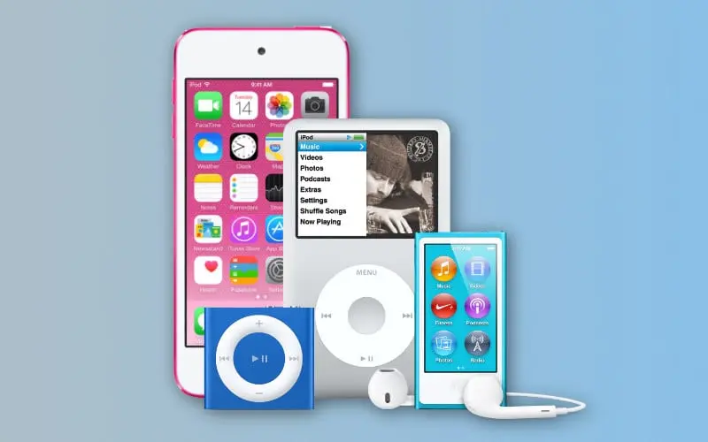 iPod-Classic iPod-Nano iPod-Shuffle iPod-Touch2