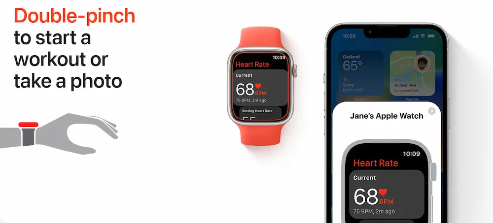 watchOS 9 - Quick Actions pinch