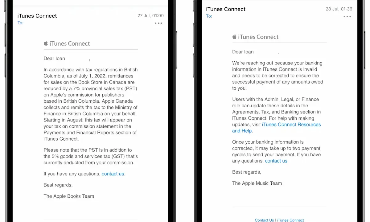 Apple vrea să îmi dea bani prin iTunes Connect pentru că mă consideră artist