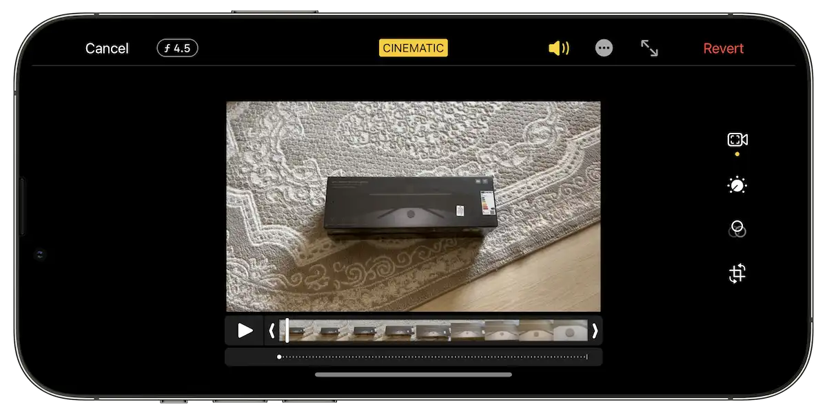 Mod Cinematic editare iPhone