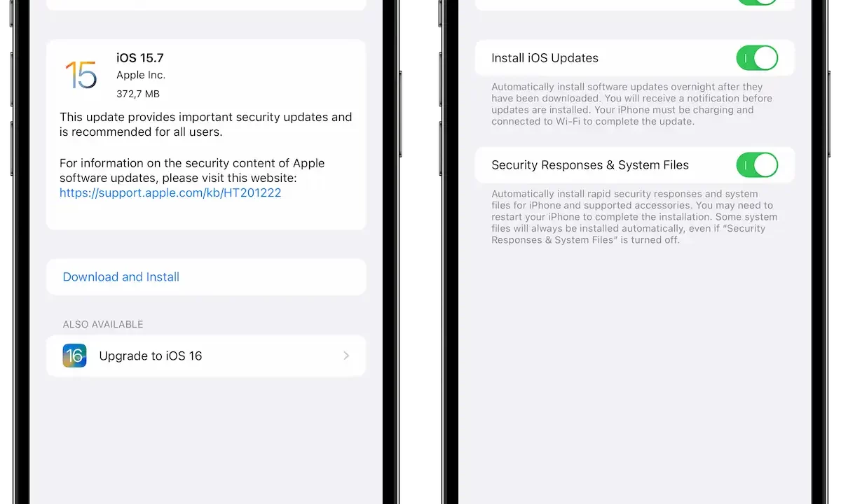 Noi opțiuni de actualizare automată a patchurilor de securitate sau versiuni de iOS