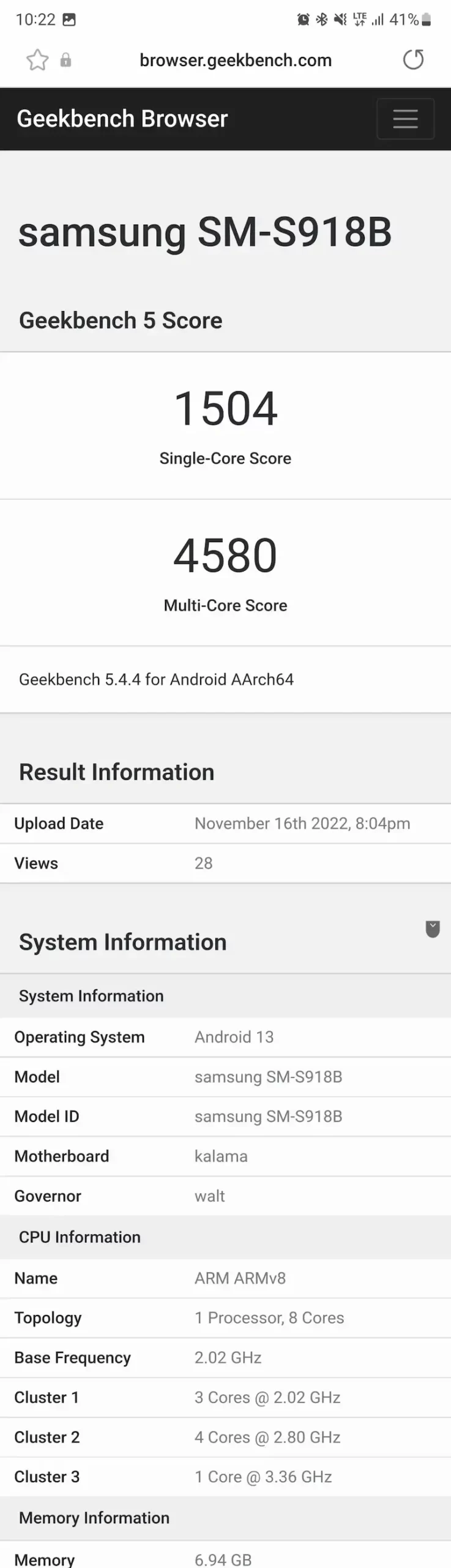 Samsung Galaxy S23 Qualcomm Snapdragon 8 Gen2 Extended