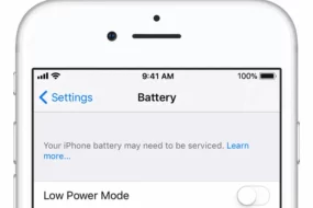 iPhone Battery Service Message