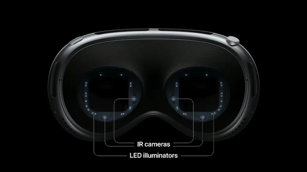 Apple Vision Pro - IR cameras, LED Luminators