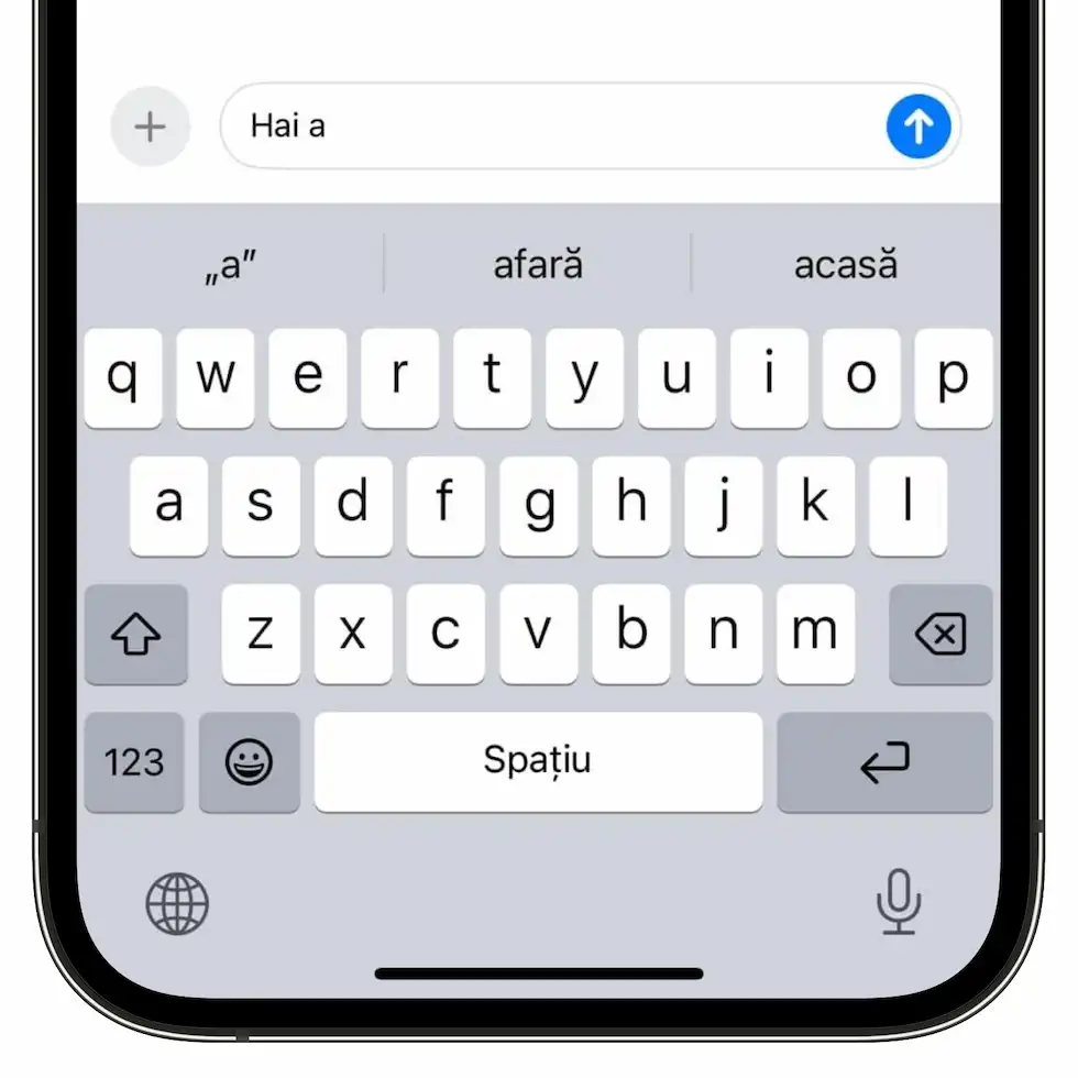 iOS 17 introduce tastatura predictivă în limba română