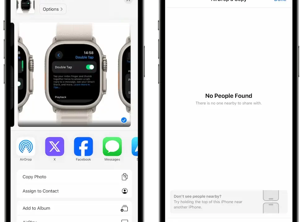 AirDrop va folosi conexiunea la internet pentru transferul fișierelor în iOS 17.1