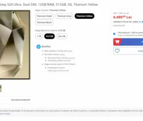 Galaxy S24 Ultra la doar 5999 lei