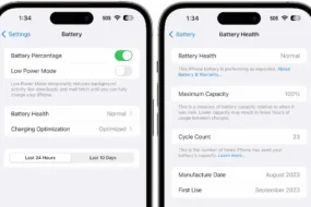Noul meniu pentru sănătatea bateriei in iOS 17.4