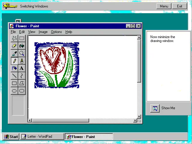 Windows 95 aplicația Paint