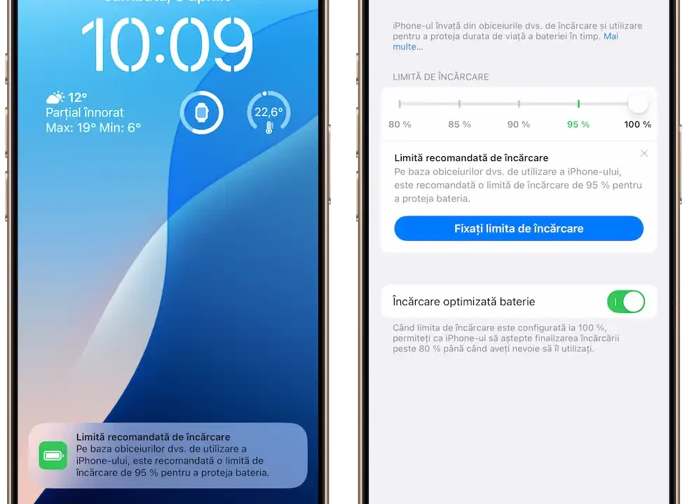 Limită de încărcare în iOS 18.4