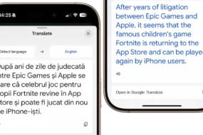 Google Translate Menu iPhone