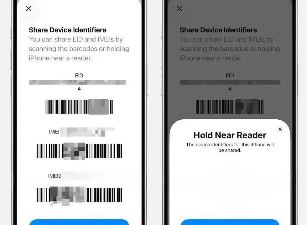 iOS 26 - Share Device Identifiers or NFC
