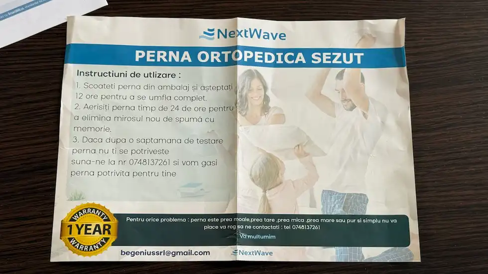 Next Wave Pernă ortopedică șezut pliant