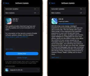 iOS 18.7 și iOS 26