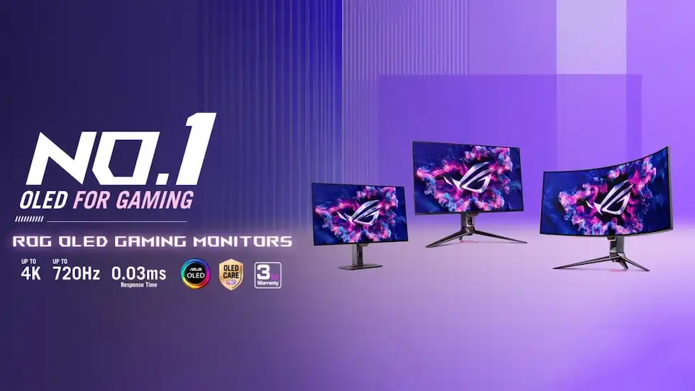 ASUS depășește Samsung și devine cel mai popular producător de monitoare OLED de gaming