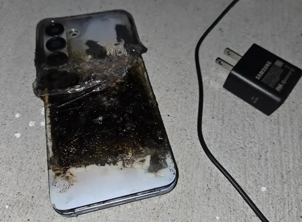 Un Galaxy S25 Plus a luat foc în timpul încărcării, Samsung confirmă incidentul