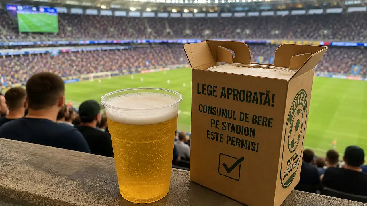 Liber la bere cu alcool pe stadioane și la evenimente sportive