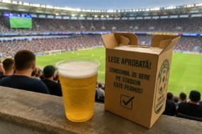 Liber la bere cu alcool pe stadioane și la evenimente sportive