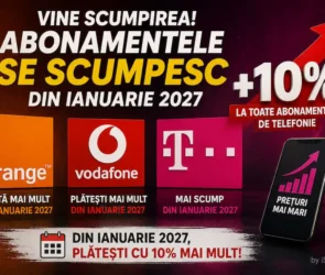 Orange, Vodafone și Telekom scumpesc abonamentele din ianuarie 2027