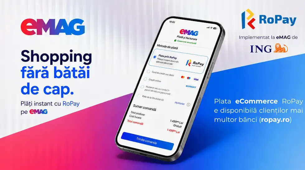 Plata RoPay la eMAG